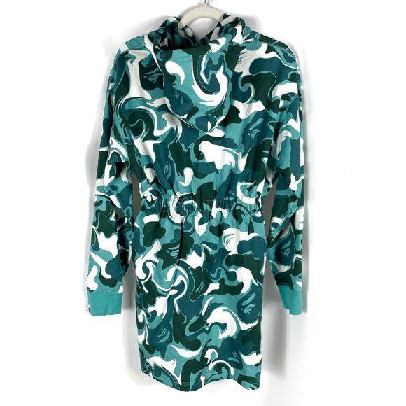 BAPE A Bathing Ape Marble Camo‎ Hoodie Shirred Waist Pullover Sz M Women’s - Picture 10 of 16